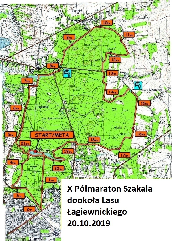 X Półmaraton Szkala Mapa